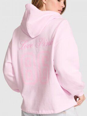 Victoria's Secret Pink Campus Fleece Straight-Cut Hoodie
